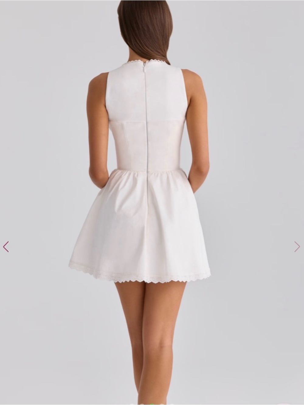 House of CB Rosalina White Lace-Trim Corset Mini Dress - Picture 10 of 12